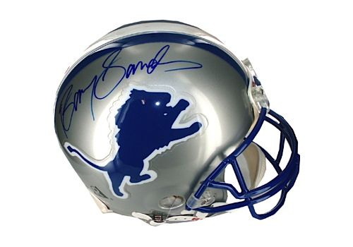 Barry Sanders Signed Detroit Lions Authentic Helmet (Tri Star Auth)